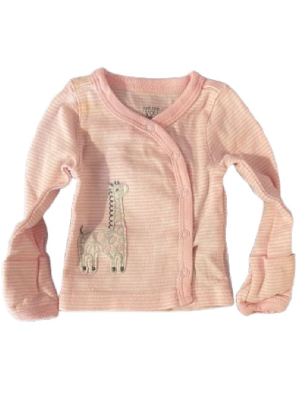 Carter's Light Pink Girls Button Down Shirt with Giraffe Size Newborn